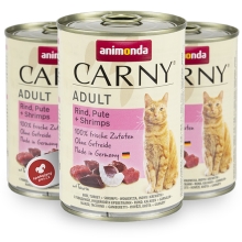 Animonda Carny Adult konzerva hovädzie, morčacie a ráčiky 400 g