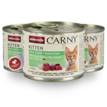 Animonda Carny Kitten konzerva hovädzie, kurča a králik 200 g