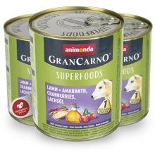 Animonda GranCarno Superfoods konzerva jahňacie a brusnice 800 g
