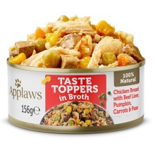 Applaws Dog konzerva Taste Toppers Broth kura s pečeňou 156 g