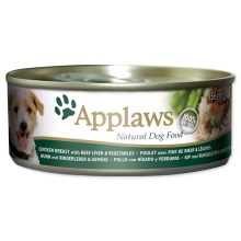 Applaws konzerva Dog Chicken, Beef Liver & Vegetables 156 g