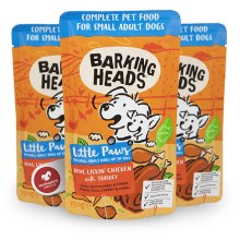Barking Heads Little Paws Lickin' Chicken, Turkey 150 g SET 4+1 ZADARMO