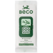 Beco Bamboo čistiace obrúsky pre psy bez vône (80 ks)