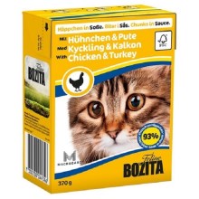 Bozita cat kúsky v omáčke s kuracím a morčacím mäsom Tetra Pak 370 g Bozita cat kúsky v omáčke s kuracím a morčacím mäsom Tetra Pak 370 g