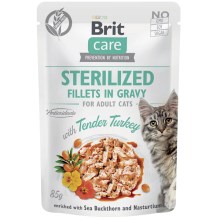 Brit Care Cat kapsička Sterilized Fillets in Gravy Tender Turkey 85 g