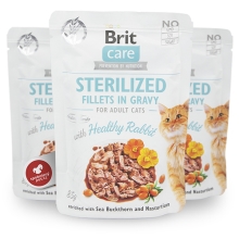 Brit Care Cat kapsička Sterillized Fillets in Gravy Healthy Rabbit 85 g