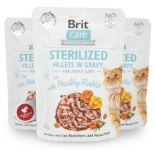 Brit Care Cat kapsička Sterillized Fillets in Gravy Healthy Rabbit 85 g