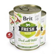 Brit Fresh Dog konzerva Duck with Millet 400 g