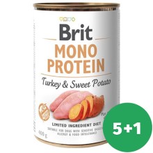 Brit konzerva Mono Protein Turkey&Sweet Potato 400 g SET 5+1 ZADARMO Brit konzerva Mono Protein Turkey&Sweet Potato 400 g SET 5+1 ZADARMO