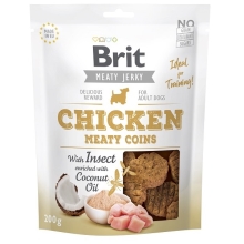 Brit maškrty Jerky Chicken with Insect Meaty Coins 200 g