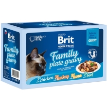Brit Premium Cat Fillets in Gravy Family Plate 12 ks
