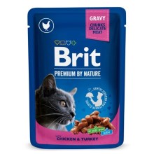 Brit Premium Cat kapsička Chicken & Turkey SET 24x 100 g