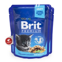 Brit Premium Cat kapsička Chicken Chunks for Kitten SET 24x 100 g Brit Premium Cat kapsička Chicken Chunks for Kitten SET 24x 100 g