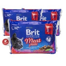 Brit Premium Cat kapsičky Meat Plate 400 g (4x100 g)