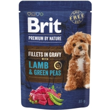 Brit Premium Dog kapsička Fillets in Gravy Lamb & Green Peas 85 g