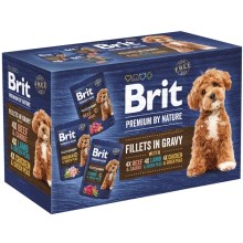 Brit Premium Dog Multipack kapsičiek Fillets in Gravy 12x 85 g