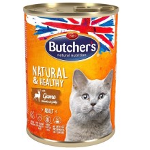 Butcher's Cat Natural & Healthy kúsky jeleňa v želé 400 g