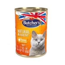 Butcher's Cat Natural & Healthy kúsky kuraťa v želé 400 g Butcher's Cat Natural & Healthy kúsky kuraťa v želé 400 g