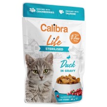 Calibra Cat Life kapsička Sterilised Duck in Gravy 85 g SET 22+6 ZADARMO Calibra Cat Life kapsička Sterilised Duck in Gravy 85 g SET 22+6 ZADARMO