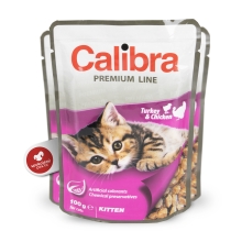 Calibra Cat Premium kapsička Kitten morka a kurča 100 g