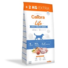 Calibra Dog Life Adult Medium Breed Chicken 12+2 kg ZADARMO