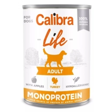 Calibra Dog Life konzerva Adult Turkey with Apples 400 g