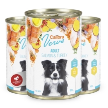 Calibra Dog Verve konzerva GF Adult Salmon & Turkey 400 g