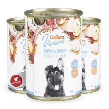 Calibra Dog Verve konzerva GF Junior Turkey & Lamb 400 g