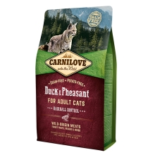 Carnilove Cat Duck & Pheasant Adult Hairball Control 2 kg