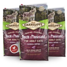 Carnilove Cat Duck & Pheasant Adult Hairball Control 6 kg