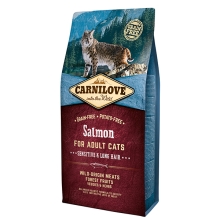 Carnilove Cat Salmon for Adult Sensitive & Long Hair 6 kg