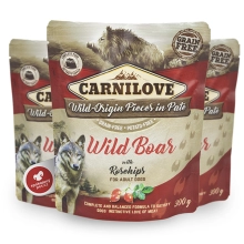 Carnilove Dog Pouch Paté Wild Boar with Rosehips 300 g