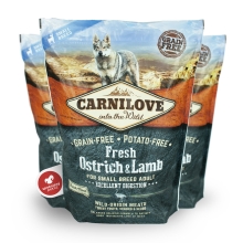 Carnilove Fresh Adult Dog Small Breed Ostrich & Lamb 1,5 kg