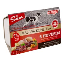Chejn Sam vanička pre psov hovädzí 415 g Chejn Sam vanička pre psov hovädzí 415 g