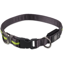 Dog Fantasy LED nylonový svietiaci obojok zelený 45-65 cm