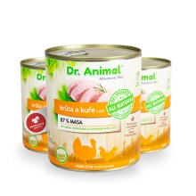 Dr. Animal konzerva morka a kurča 850 g