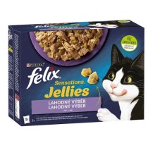 Felix Sensations Jellies Multipack jehňacie/makrela/sleď/morka v želé 12x 85 g