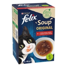 Felix Soup Multipack hovädzie, kuracie a jahňacie 6x 48 g