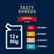 Felix Tasty Shreds Multipack mäsové a rybie receptúry v šťave 12x 80 g