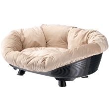 Ferplast Sofa Throne 8 vyvýšený pelech s poťahom čierny 85 cm