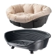 Ferplast Sofa Throne 8 vyvýšený pelech s poťahom čierny 85 cm
