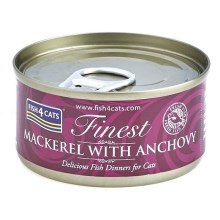 Fish4Cats Finest konzerva s makrelou a ančovičkami 70 g