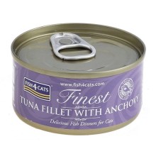 Fish4Cats Finest konzerva s tuniakom a ančovičkami 70 g SET 4+1 ZADARMO