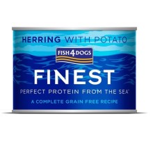 Fish4Dogs Finest konzerva so sleďom a zemiakmi 185 g