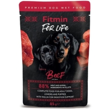 Fitmin Dog For Life kapsička Adult & Junior Beef with Inulin 85 g
