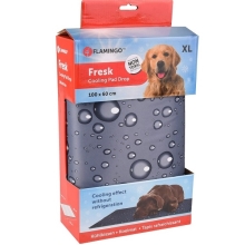 Flamingo chladiaca podložka pre psa (kvapky) sivá vel. XL