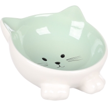 Flamingo Puzi keramická miska pre mačky zelená 125 ml