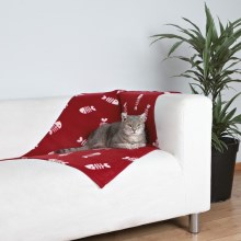 Flaušová deka Trixie Beany červená s bielymi rybkami 100 cm Flaušová deka Trixie Beany červená s bielymi rybkami 100 cm