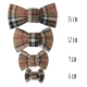 Funky Dog Burberry hnedý kockovaný psí motýlik M