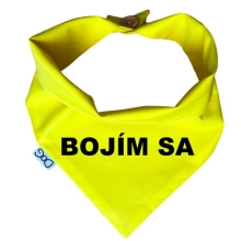 Funky Dog žltá šatka Bojím sa S